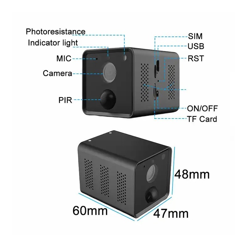 Lange levensduur van de batterij aangesloten WIFI-camera PIR-bewegingsdetectie