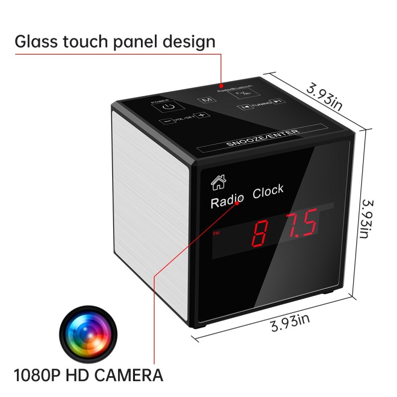 Wi-Fi Kamera - Uhr - Bluetooth-Lautsprecher
