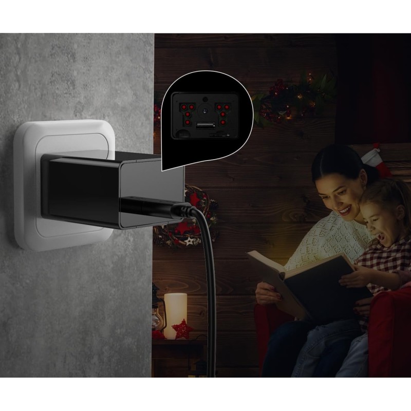 Cargador con cámara Full HD 1080p con visión nocturna